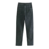 Wear Black All Match Denim Trousers